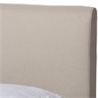 Baxton Studio Aveneil Modern Upholstered Full Platform Bed in Beige