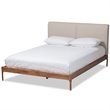 Baxton Studio Aveneil Modern Upholstered Full Platform Bed in Beige