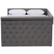 Baxton Studio Alena Tufted Full Daybed with Trundle in Grey