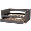Baxton Studio Alena Tufted Full Daybed with Trundle in Grey
