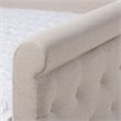 Baxton Studio Alena Tufted Queen Daybed with Trundle in Light Beige