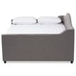 Baxton Studio Eliza Tufted Full Daybed with Trundle in Grey