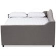 Baxton Studio Eliza Tufted Queen Daybed with Trundle in Grey