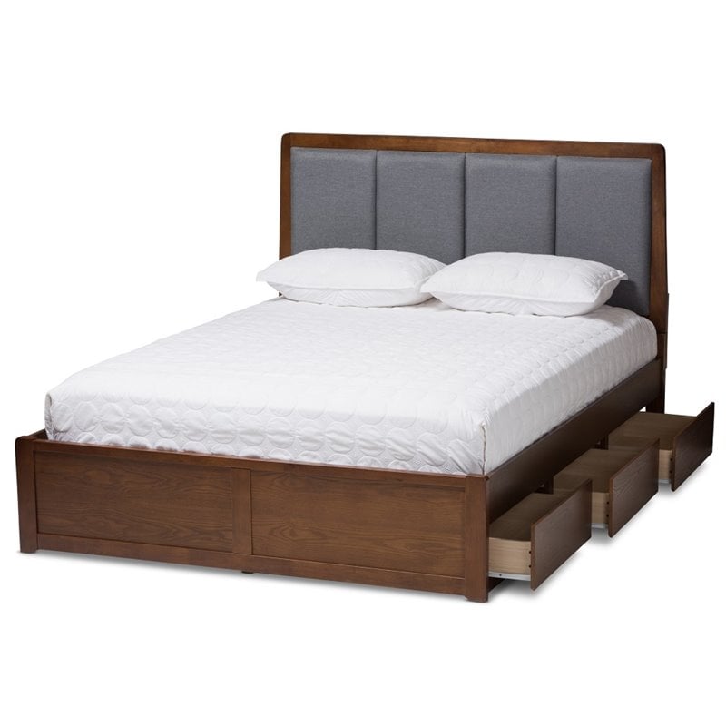 Baxton Studio Brannigan Storage Platform Bed