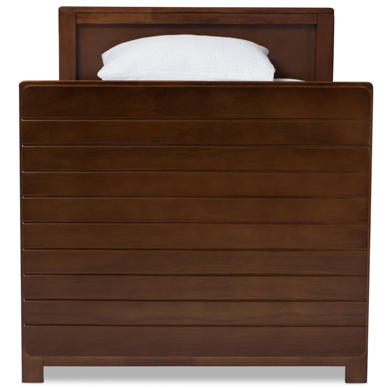 Baxton Studio Linna Storage Daybed with Trundle in Walnut Brown