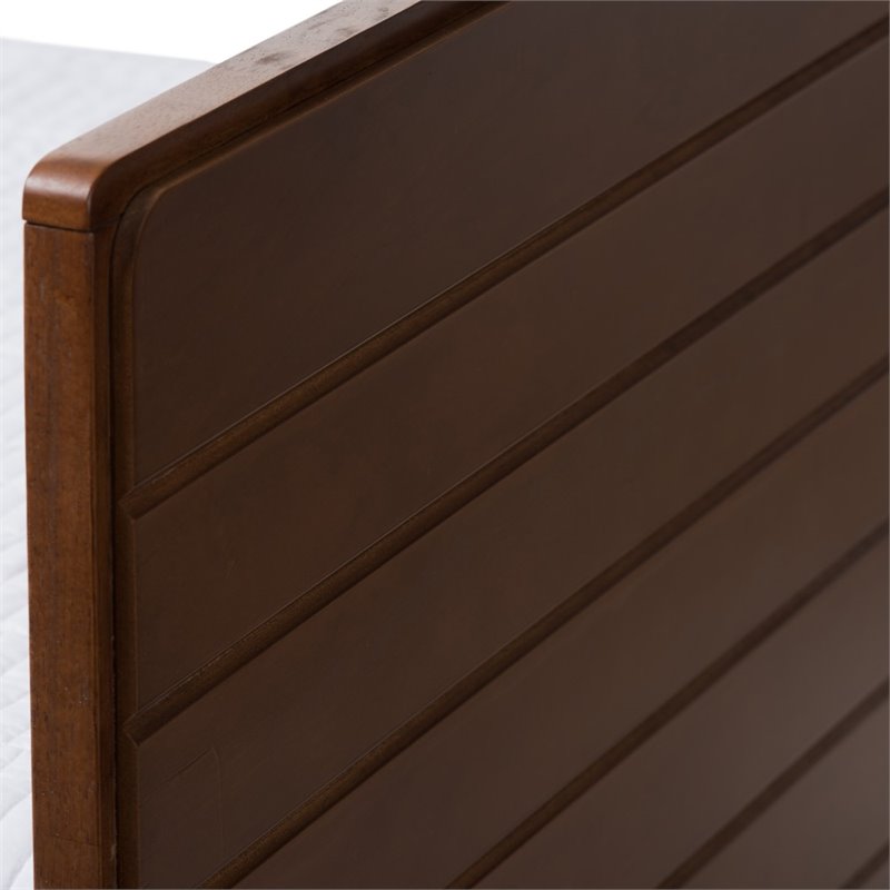 Baxton Studio Linna Storage Daybed with Trundle in Walnut Brown