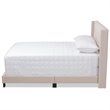 Baxton Studio Lisette Fabric Tufted King Bed in Beige