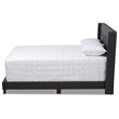 Baxton Studio Lisette Fabric Tufted Queen Bed in Grey