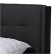 Baxton Studio Lisette Fabric Tufted Queen Bed in Grey