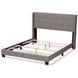 Baxton Studio Lisette Fabric Tufted King Bed in Grey