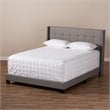 Baxton Studio Lisette Fabric Tufted King Bed in Grey
