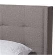 Baxton Studio Lisette Fabric Tufted King Bed in Grey