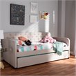 Baxton Studio Camelia Fabric Tufted Twin Daybed in Beige