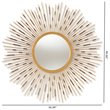 Baxton Studio Apollonia Sunburst Decorative Wall Mirror in Gold