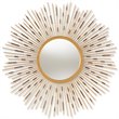 Baxton Studio Apollonia Sunburst Decorative Wall Mirror in Gold
