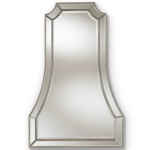 baxton studio sanna decorative wall mirror in silver