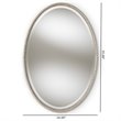 Baxton Studio Graca Oval Decorative Wall Mirror in Silver