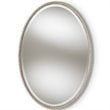 Baxton Studio Graca Oval Decorative Wall Mirror in Silver