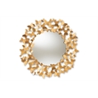 Baxton Studio Soleil Decorative Butterfly Wall Mirror in Gold