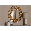 Baxton Studio Soleil Decorative Butterfly Wall Mirror in Gold