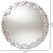 Baxton Studio Luiza Round Petal Decorative Wall Mirror in Silver