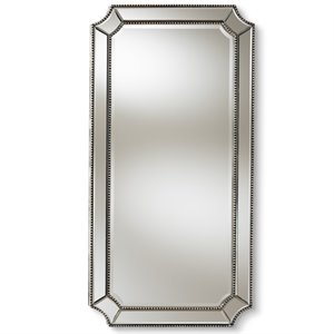 baxton studio romina decorative wall mirror in silver