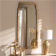 Baxton Studio Alice Queen Anne Style Decorative Wall Mirror in Gold