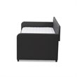 Baxton Studio Camelia Fabric Tufted Twin Daybed in Charcoal Grey