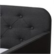 Baxton Studio Camelia Fabric Tufted Twin Daybed in Charcoal Grey
