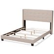Baxton Studio Lisette Fabric Tufted Full Bed in Beige