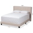 Baxton Studio Lisette Fabric Tufted Full Bed in Beige