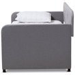 Baxton Studio Camelia Fabric Tufted Twin Daybed in Gray Fabric