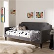 Baxton Studio Packer Fabric Tufted Twin Daybed in Grey