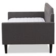 Baxton Studio Packer Fabric Tufted Twin Daybed in Grey