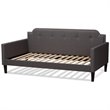 Baxton Studio Packer Fabric Tufted Twin Daybed in Grey