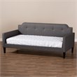 Baxton Studio Packer Fabric Tufted Twin Daybed in Grey