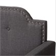 Baxton Studio Packer Fabric Tufted Twin Daybed in Grey