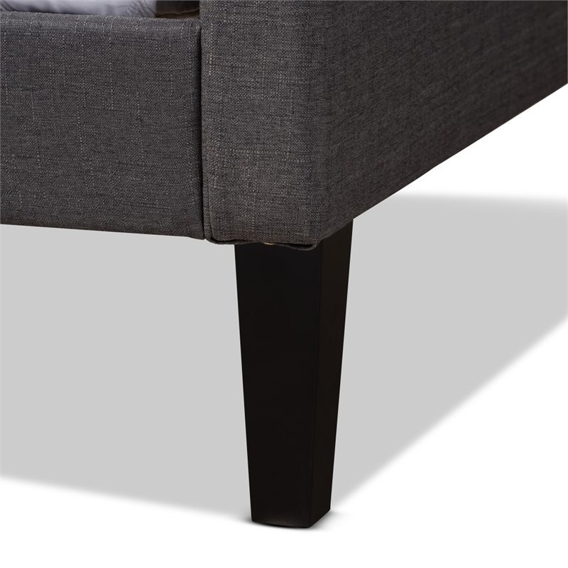 Baxton Studio Packer Fabric Tufted Twin Daybed in Grey