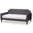 Baxton Studio Packer Fabric Tufted Twin Daybed in Grey