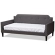 Baxton Studio Packer Fabric Tufted Twin Daybed in Grey