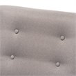 Baxton Studio Perris Upholstered Lounge Chair in Grey and Walnut