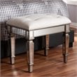 Baxton Studio Marielle Mirrored Vanity Bench in White
