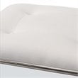 Baxton Studio Marielle Mirrored Vanity Bench in White
