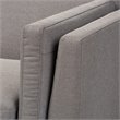 Baxton Studio Sava Fabric Upholstered Sofa in Grey and Walnut
