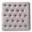 Baxton Studio Keswick Grey Velvet Upholstered Button Tufted Ottoman