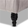 Baxton Studio Keswick Grey Velvet Upholstered Button Tufted Ottoman