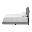 Baxton Studio Embla Grey Velvet Fabric Upholstered Queen Size Bed