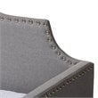 Baxton Studio Grey Upholstered Twin Size Sofa Daybed with Trundle Bed