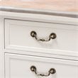 Baxton Studio Capucine Two Tone Oak and White Wood 3-Drawer End Table