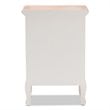 Baxton Studio Capucine Two Tone Oak and White Wood 3-Drawer End Table